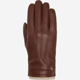 Columbus (braun) - Handschuhe aus Hirschleder (American deerskin) mit Wollfutter