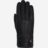 Columbus (schwarz) - Handschuhe aus Hirschleder (American deerskin) mit Wollfutter