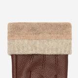 Columbus (braun) - Handschuhe aus Hirschleder (American deerskin) mit Wollfutter