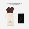 Liam (cognac) - Classic men’s fingerless lambskin driving gloves