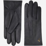 Lily (schwarz) - Schafslederhandschuhe mit warmem Fleece-Futter und Touchscreen-Funktion