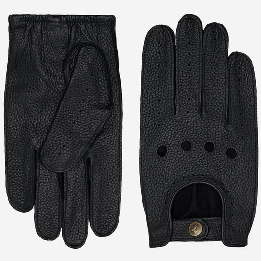 Marley (black) – luxurious driving gloves made of American deerskin leather - Schwartz & von Halen - EU - 2