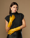 Rosemary Mid-forearm (gelb) - Damenhandschuhe aus Lammleder mit Seidenfutter & Touchscreen-Funktion