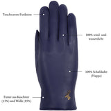 Lederhandschuhe Damen Marineblau Alexa – Schwartz & von Halen® – Premium Lederhandschuhe - 10