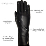 Emma Extra Lange Handschuhe Damen Schwarz– Schwartz & von Halen® – Premium Lederhandschuhe - 14