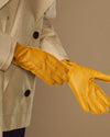 Sienna (gelb) - Luxuriöse Damenhandschuhe aus amerikanischem Hirschleder mit reinem Kaschmirfutter