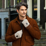 Handschuhe aus Wolle Shetland Beige Hudson  – Schwartz & von Halen® – Premium Lederhandschuhe - 6